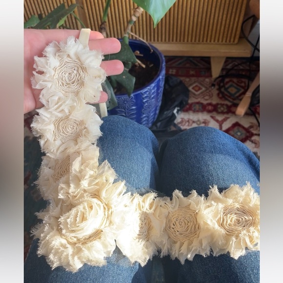 J.Crew taffeta necklace floral wedding flower bib - Picture 11 of 12